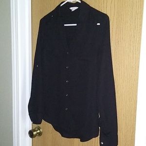 X-S black dress shirt